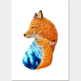 Serene Foxes Posters and Art